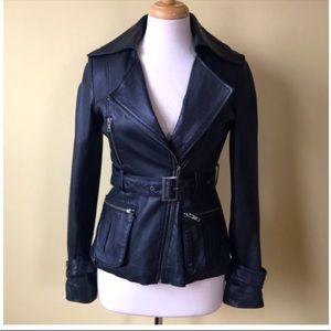 Dallin Chase genuine leather moto jacket - like new condition